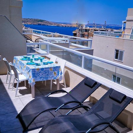 Sea View New Penthouse Terrace & Garage Parking Appartement St. Paul's Bay Buitenkant foto