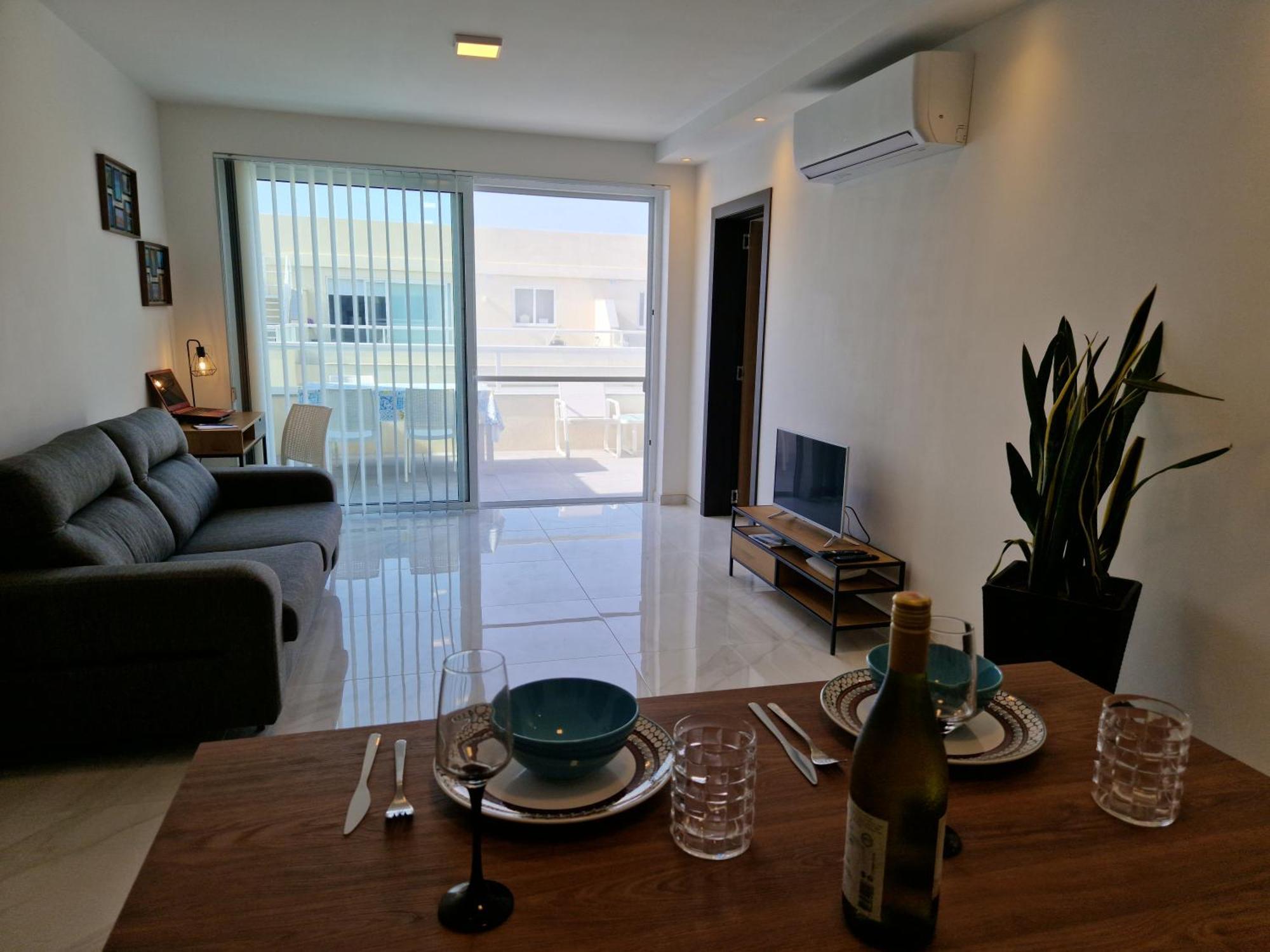 Sea View New Penthouse Terrace & Garage Parking Appartement St. Paul's Bay Buitenkant foto